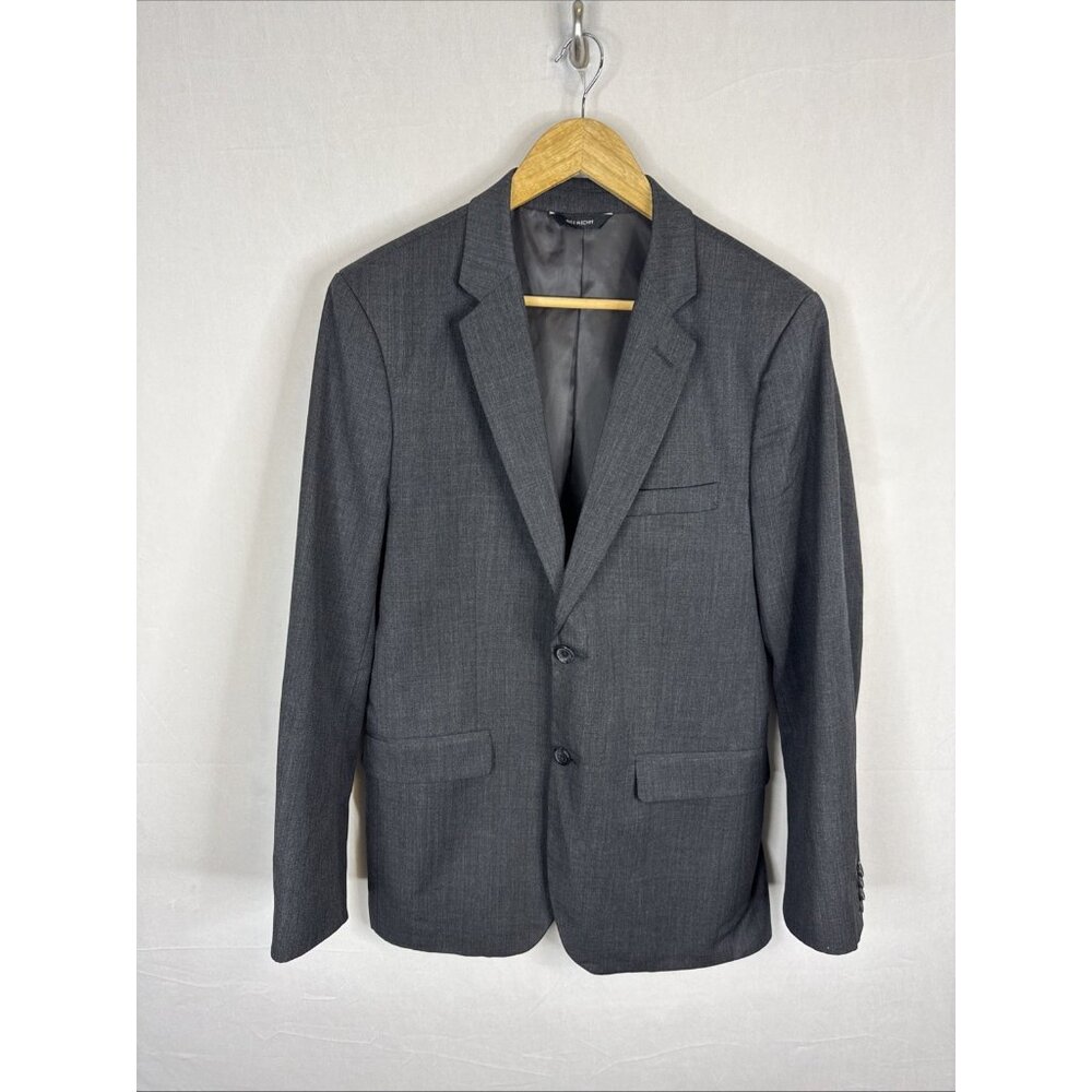 Banana Republic Tailored Slim Fit Wool Blazer Mens 40R Dark Gray Sport Coat